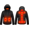 Veste chauffante dhiver à 3 modes de contrôle Manteau de chargement USB Réchauffement Vêtements chauffants Lavable
