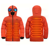 Veste chauffante électrique pour enfants USB chauffage rapide manteau à capuche ski hiver garçon chaud