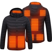 Veste chauffante unisexe 8-chauffage électrique veste chauffante USB hiver manteau coupe-vent