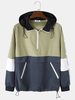 Veste coupe-vent portable à capuche pour hommes