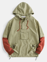 Veste coupe-vent portable avec poches pour hommes