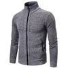 Veste décontractée à col montant et à glissière pour hommes