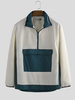 Veste Décontractée à la Mode pour Hommes à la Grande Poitrine Patchwork Col Montant