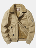 Veste décontractée chaude doublée de molleton de coton de broderie pour hommes avec poche