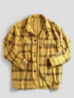Veste Décontractée Couleur Unie à Boutons Vintage en Velours Côtelé