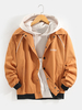 Veste décontractée en coton avec revers à manches raglan et motif crâne pour homme
