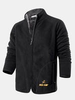Veste décontractée épaissie à simple boutonnage pour hommes