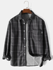 Veste de chemise chaude à manches longues et à manches longues pour hommes
