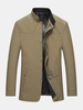 Veste de couleur unie pour homme à col montant Classic
