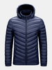Veste en duvet de couleur unie à capuche amovible pour homme
