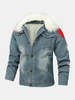 Veste en jean décontractée épaisse pour homme