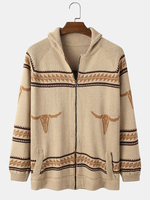 Veste en laine vintage à manches longues pour hommes