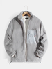 Veste en peluche avec cordon de serrage pour homme