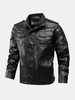 Veste en PU à fermeture à glissière pour hommes