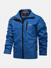 Veste extérieure imperméable de revers de fermeture éclair dimpression de lettre de logo des hommes avec la poche
