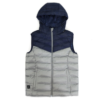 Veste électrique de gilet de chauffage de ruban USB Contrôle de la température à trois vitesses avec chapeau détachable