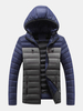 Veste matelassée à glissière extérieure décontractée épaisse et rembourrée pour hommes