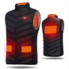 Veste thermique à manches chauffante USB Heatiing hiver chauffée au dos + abdomen + gilet 3 contrôle de la température