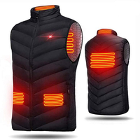 Veste thermique à manches chauffante USB Heatiing hiver chauffée au dos + abdomen + gilet 3 contrôle de la température