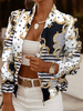 Veste zippée à manches longues et motif tie-dye tribal