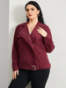 Veste zippée sur le devant avec col cranté de grande taille