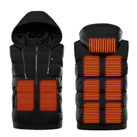 Veste chaude dhiver chauffée électrique unisexe manteau à capuche vêtements chauffage USB M-7XL