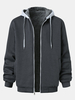 Vestes à capuche à double poche pour hommes avec fermeture à glissière à lavant