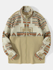 Vestes à manches longues à col montant et fermeture éclair pour hommes