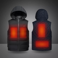 Vestes chauffantes PMA Contrôle de la température à 3 vitesses Charge USB Vêtements chauffants au graphène Coupe-vent Ré