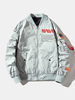 Vestes de loisirs à col de baseball avec poche zippée et lettre de la NASA brodée pour hommes