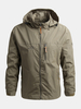 Vestes de sport de plein air à capuchon coupe-vent imperméable à séchage rapide pour hommes