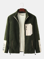 Vestes en peluche décontractées pour hommes