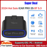 Vgate iCar Pro 2S ELM327 OBD-II Adapter Fast bluetooth V5.3 for Android/IOS/PC OBD2 Scanner Upgraded Version V2.3 Car Di