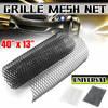 Véhicule de voiture en aluminium universel 40 "x 13"/ 100 × 33 cm noir/argent corps Grille filet maille Grill Section