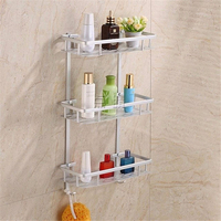 Évider salle de bains en aluminium casier de rangement de cuisine étagère de marchandises sundries titulaire