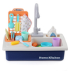 Évier de cuisine couleur jouets lave-vaisselle électrique pour tout-petits avec système de cycle deau automatique à