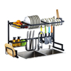 Évier de rangement support 65/85 CM cuisine sur évier plat séchage Drain étagère plat baguettes support de rangement org