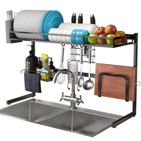 Évier de cuisine en acier inoxydable égouttoir plat support de bol stockage