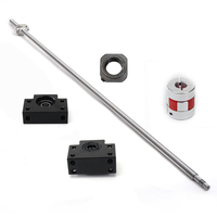 Vis à billes RM1605 1500 mm avec supports dextrémité de vis à billes BK12 BF12 et jeu de coupleurs