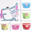 Vélo Vélo Avant Panier Décoration En Plastique Tissé Enfants Vélo Vélo Vélo Panier Avant avec Fleurs Facile Installation