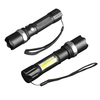 VÉLO 1102 XPE + COB 1000Lumens 3Modes Feux avant et latéraux Lumières rouges et bleues et blanches LED Lampe de poche