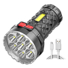 VÉLO Double Source de Lumière Ultra Puissante ABS Lampe de Poche COB Lumière Latérale USB Rechargeable Super Lumineux LE