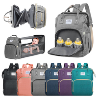 Voyage pliable multifonctionnel 2-en-1 de grande capacité avec pare-soleil Port USB bébé couche-culotte pour bébé sac de