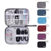 Voyage sac de rangement numérique placard organisateur étui pour casque sac de rangement chargeur à glissière Portable c