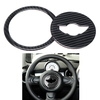 Véritable garniture de couverture dautocollant de volant en fibre de carbone pour Mini Cooper R55 R56 R60