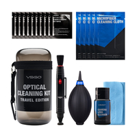 VSGO DKL-15 Kits de nettoyage dobjectif dappareil photo Portable 19 en 1 Kit de voyage de nettoyage optique po