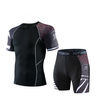 Vêtements de sport pour hommes Fitness Sport costume Gym chemise de course hommes collants de course maigres survêtement