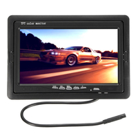 Vue arrière de voiture de 7 pouces TFT LCD Moniteur + 170 ° Caméra de recul arrière étanche