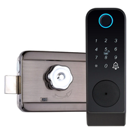 WAFU WF-014 Tuya Smart WiFi Keyless Entry Door Lock Anti-theft Biometric Fingerprint Password Key APP Remote Control Ele