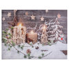 Wall Art Picture Décoration de Noël Light Up LED Bougies scintillantes en toile